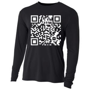 Qr Trump Dance Scan Me Code President Dance Funny Christmas Cooling Performance Long Sleeve Crew