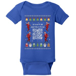 Qr Trump Dance Code President Scan For Instruction Xmas Baby Bodysuit