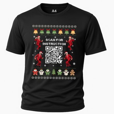 Qr Trump Dance Code President Scan For Instruction Christmas Cooling Performance Crew T-Shirt