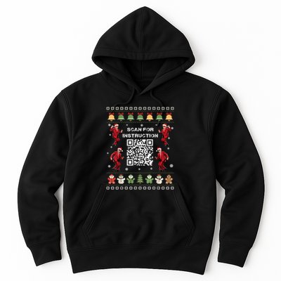 Qr Trump Dance Code President Scan For Instruction Christmas Hoodie