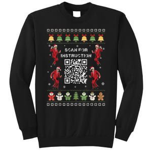 Qr Trump Dance Code President Scan For Instruction Christmas Sweatshirt