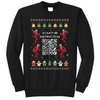 Qr Trump Dance Code President Scan For Instruction Christmas Sweatshirt