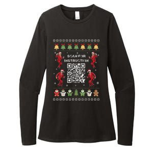 Qr Trump Dance Code President Scan For Instruction Christmas Womens CVC Long Sleeve Shirt