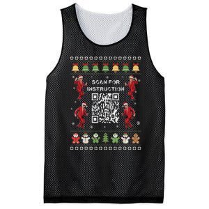 Qr Trump Dance Code President Scan For Instruction Christmas Mesh Reversible Basketball Jersey Tank