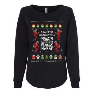 Qr Trump Dance Code President Scan For Instruction Christmas Womens California Wash Sweatshirt