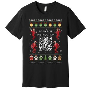 Qr Trump Dance Code President Scan For Instruction Christmas Premium T-Shirt