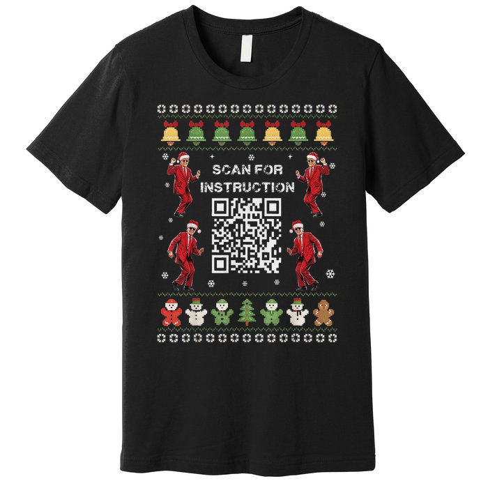 Qr Trump Dance Code President Scan For Instruction Christmas Premium T-Shirt