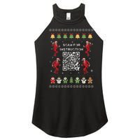 Qr Trump Dance Code President Scan For Instruction Christmas Women's Perfect Tri Rocker Tank