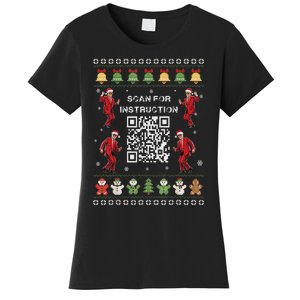 Qr Trump Dance Code President Scan For Instruction Christmas Women's T-Shirt