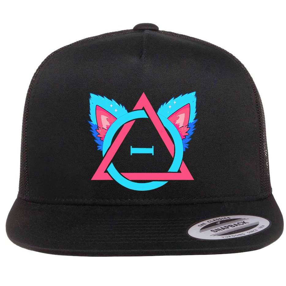 Quadrobics Therian Ears And Paws Therianthropy Quads Flat Bill Trucker Hat