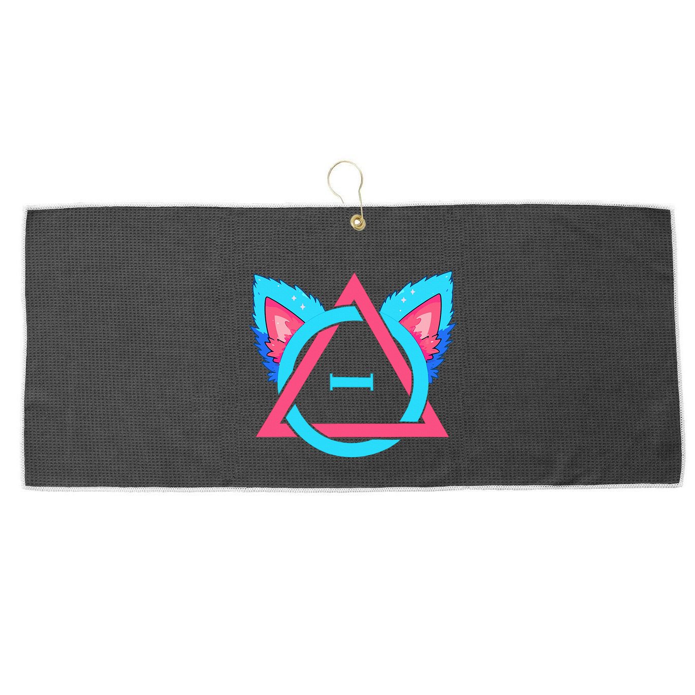 Quadrobics Therian Ears And Paws Therianthropy Quads Large Microfiber Waffle Golf Towel