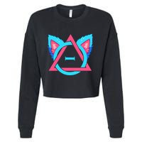 Quadrobics Therian Ears And Paws Therianthropy Quads Cropped Pullover Crew