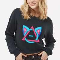 Quadrobics Therian Ears And Paws Therianthropy Quads Cropped Pullover Crew