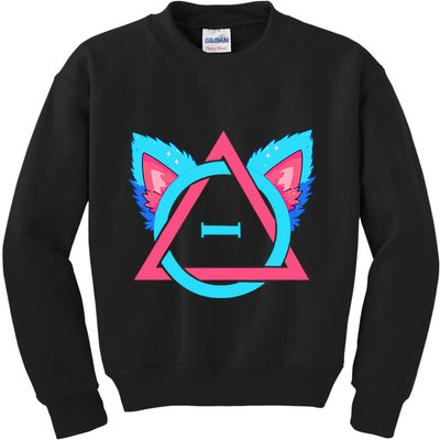 Quadrobics Therian Ears And Paws Therianthropy Quads Kids Sweatshirt