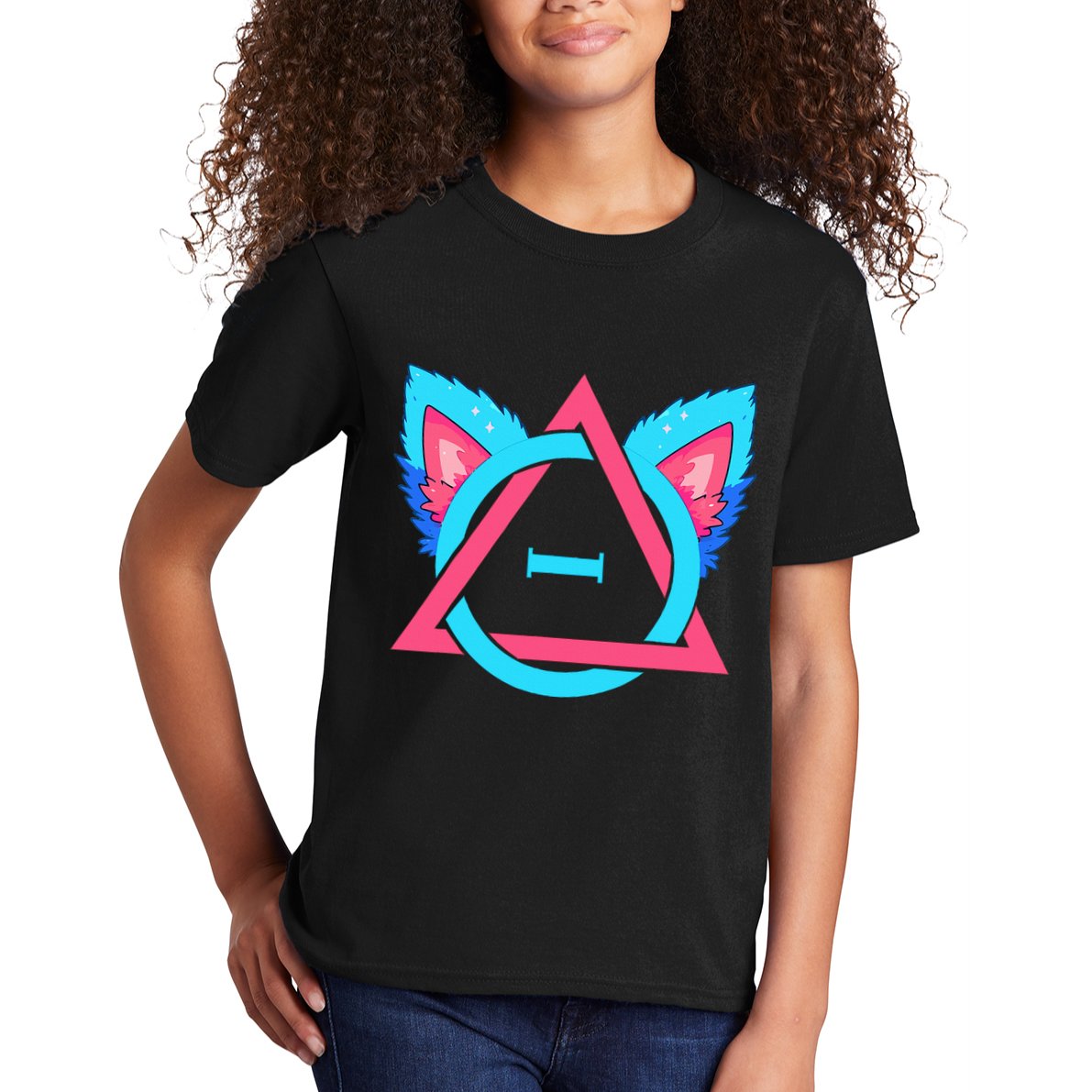 Quadrobics Therian Ears And Paws Therianthropy Quads Kids T-Shirt