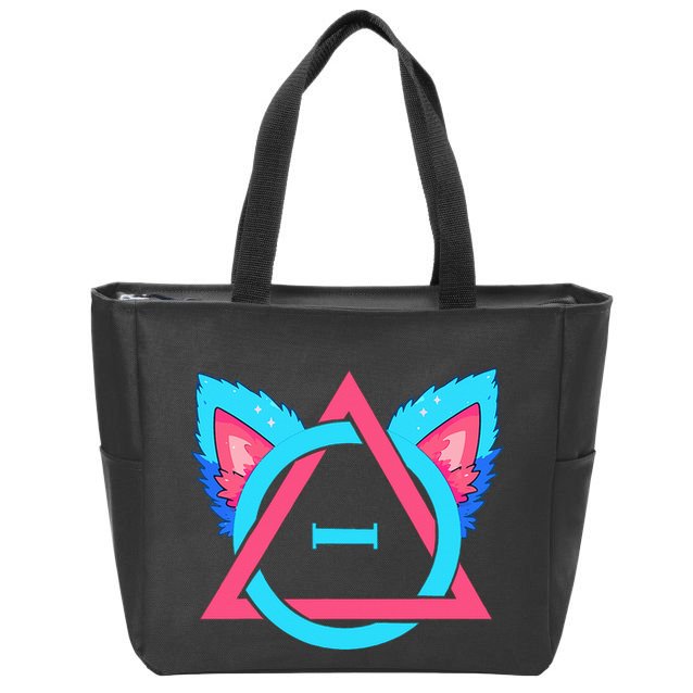 Quadrobics Therian Ears And Paws Therianthropy Quads Zip Tote Bag