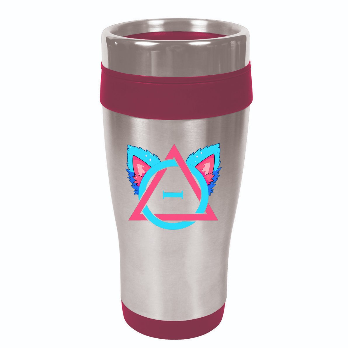 Quadrobics Therian Ears And Paws Therianthropy Quads 16oz Travel Tumbler