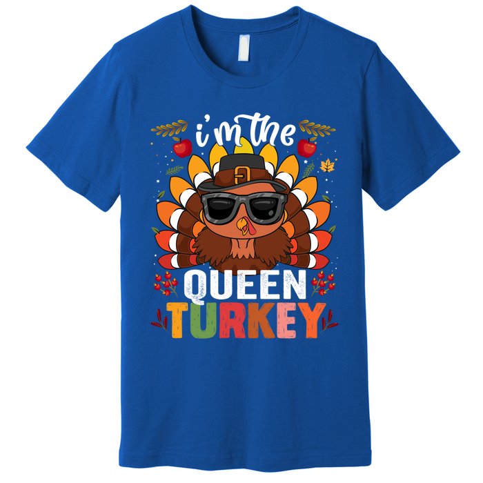 Queen Turkey Family Matching Group Thanksgiving Day Pilgrim Gift Premium T-Shirt