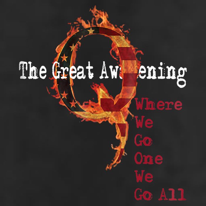 QAnon The Great Awakening American Flag Rabbit Gift 7 Panel Mesh Trucker Snapback Hat