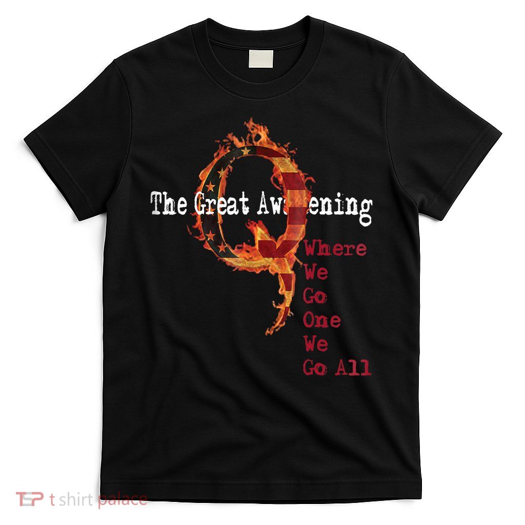 QAnon The Great Awakening American Flag Rabbit Gift T-Shirt