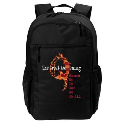QAnon The Great Awakening American Flag Rabbit Gift Daily Commute Backpack