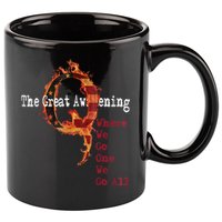 QAnon The Great Awakening American Flag Rabbit Gift 11oz C Handle Ceramic Mug
