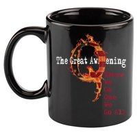 QAnon The Great Awakening American Flag Rabbit Gift 11oz C Handle Ceramic Mug