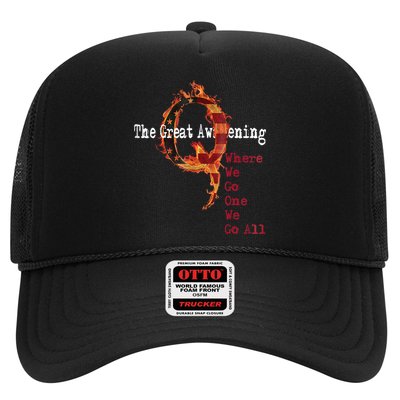 QAnon The Great Awakening American Flag Rabbit Gift Trucker Hat