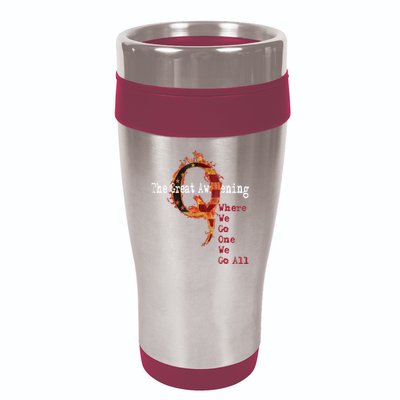 QAnon The Great Awakening American Flag Rabbit Gift 16oz Travel Tumbler