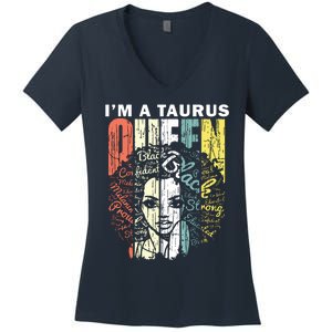 Queen Taurus Gifts For Women February May Bday Women's V-Neck T-Shirt