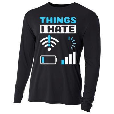 quote Things I Hate Programmer Gamer Computer Nerd Cooling Performance Long Sleeve Crew