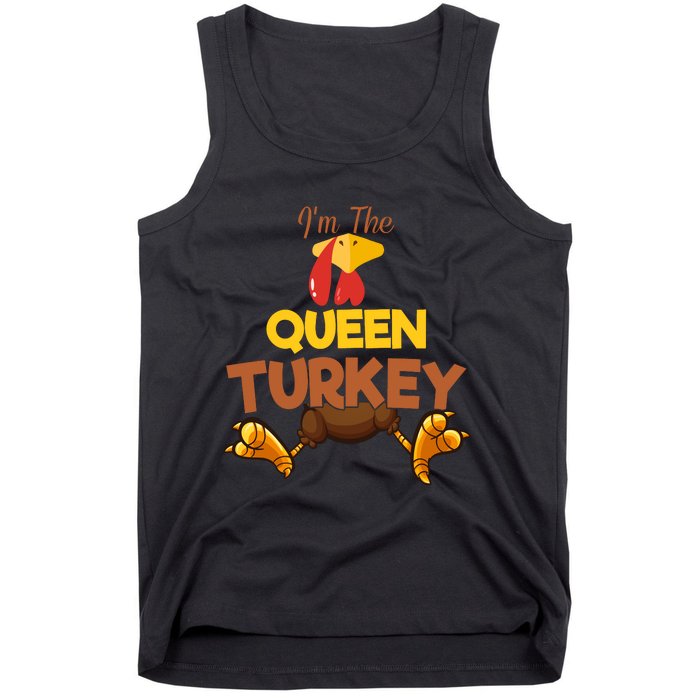 Queen Turkey Matching Family Group Thanksgiving Gifts  Tank Top