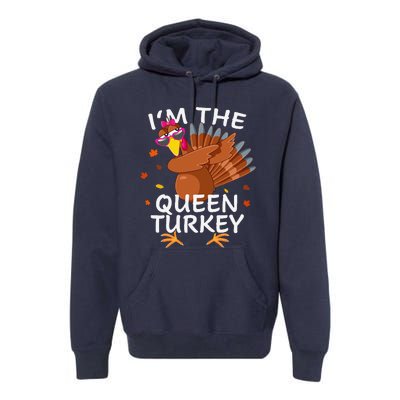 Queen Turkey Matching Outfit Thanksgiving Pajamas Family Premium Hoodie