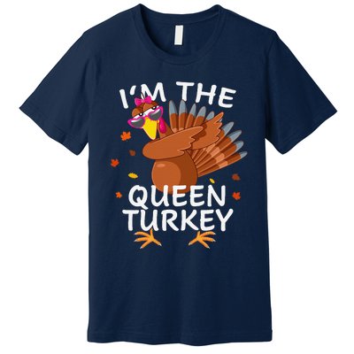 Queen Turkey Matching Outfit Thanksgiving Pajamas Family Premium T-Shirt