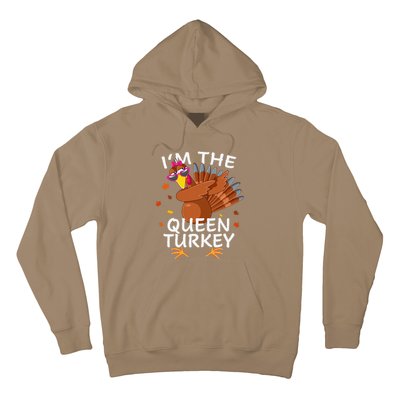 Queen Turkey Matching Outfit Thanksgiving Pajamas Family Hoodie