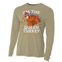 Queen Turkey Matching Outfit Thanksgiving Pajamas Family Cooling Performance Long Sleeve Crew