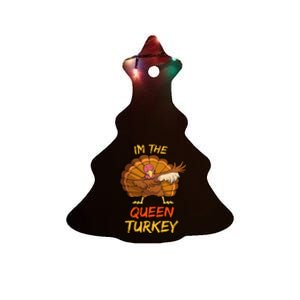 Queen Turkey Matching Family Group Thanksgiving Party Pajama Ceramic Tree Ornament