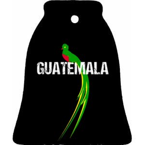 Quetzal The National Bird Of Guatemala Ceramic Bell Ornament