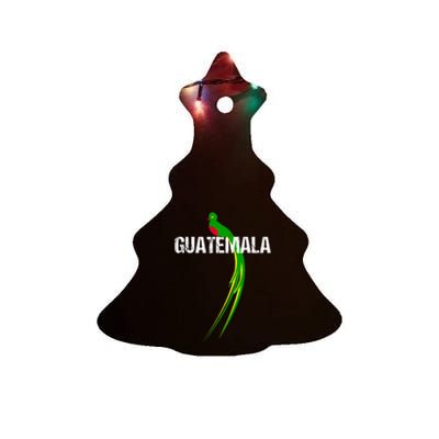 Quetzal The National Bird Of Guatemala Ceramic Tree Ornament