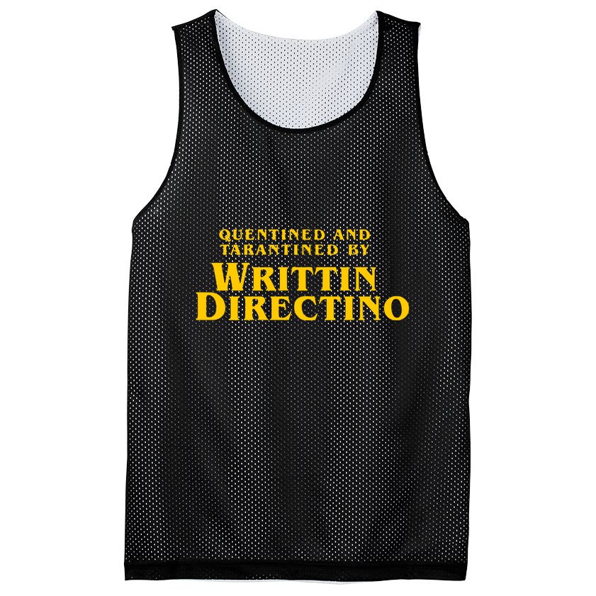 Quentined Tarantined Writtin Directino Mesh Reversible Basketball Jersey Tank