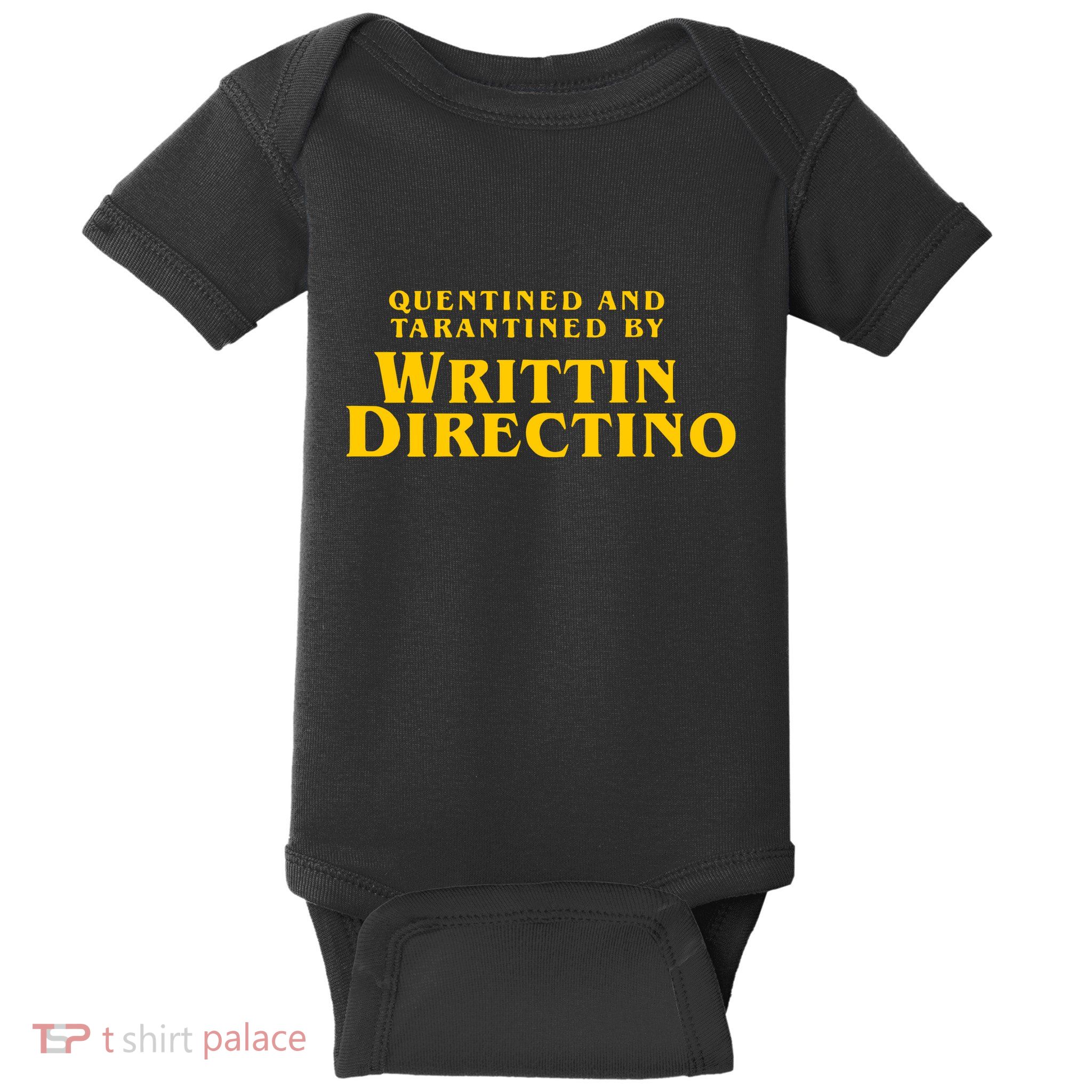 Quentined Tarantined Writtin Directino Baby Bodysuit