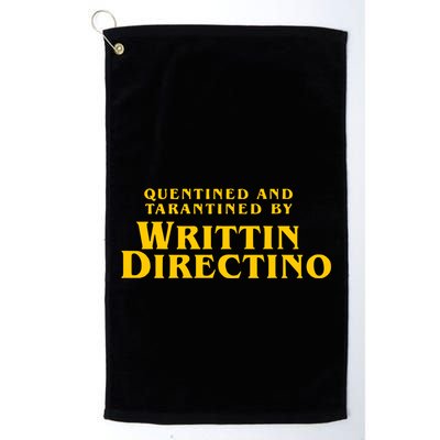 Quentined Tarantined Writtin Directino Golf Towel