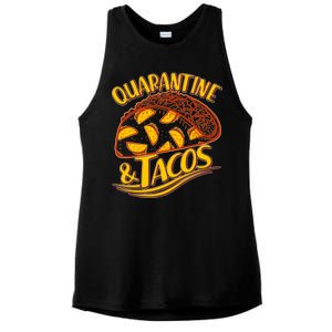 Quarantine & Tacos Ladies PosiCharge Tri-Blend Wicking Tank