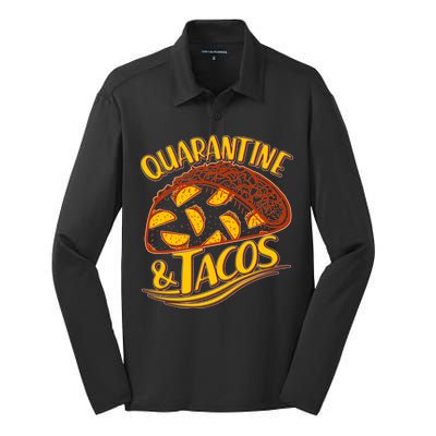 Quarantine & Tacos Silk Touch Performance Long Sleeve Polo