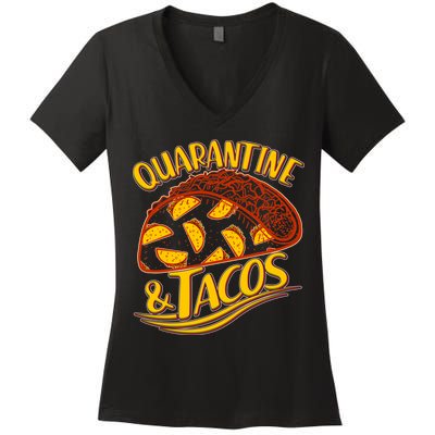 Quarantine & Tacos Women's V-Neck T-Shirt