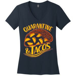 Quarantine & Tacos Women's V-Neck T-Shirt