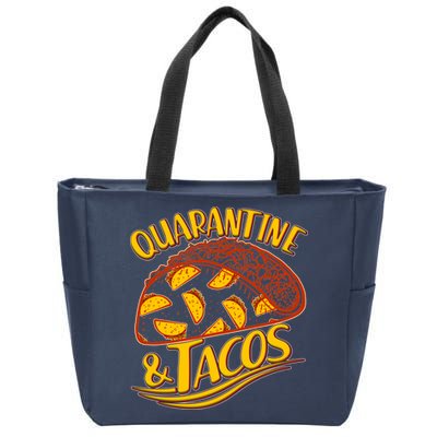 Quarantine & Tacos Zip Tote Bag