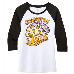 Quarantine & Tacos Women's Tri-Blend 3/4-Sleeve Raglan Shirt