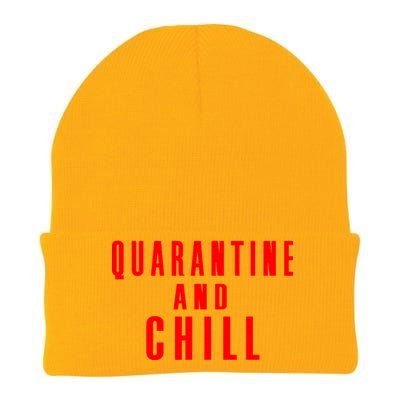 Quarantine And Chill Knit Cap Winter Beanie