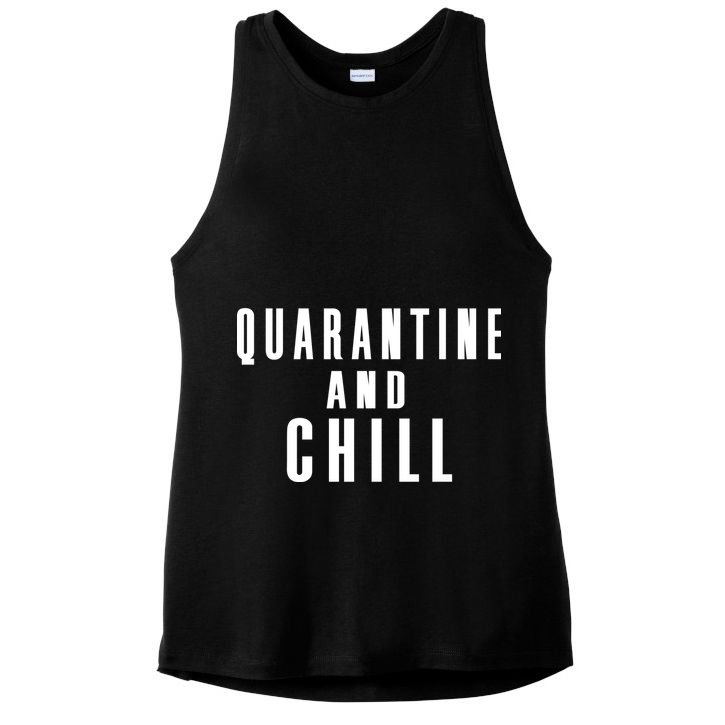 Quarantine And Chill Ladies PosiCharge Tri-Blend Wicking Tank